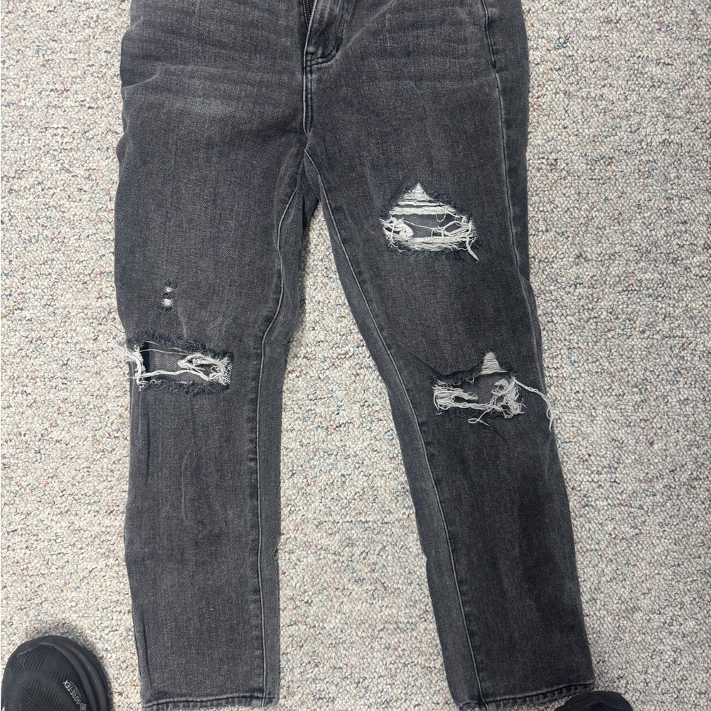 Black Distressed Women's Jeans - Fashion Ripped Skinny
